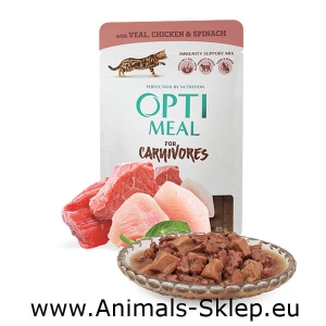 OptiMeal  Carnivores cielęcina kurczak w sosie 85g