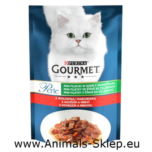 Gourmet Perle Mini Fileciki z wołowiną i marchewką w sosie 85g