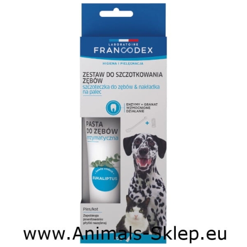 Francodex Zestaw do szczotkowania zębów szczoteczka + pasta 70g