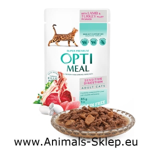 OptiMeal Sensitive Digestion jagnięcina indyk w sosie  85g