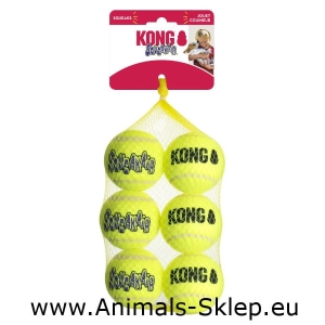 Kong SqueakAir M piłka piszcząca 6szt 6cm