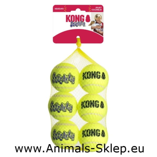 Kong SqueakAir M piłka piszcząca 6szt 6cm