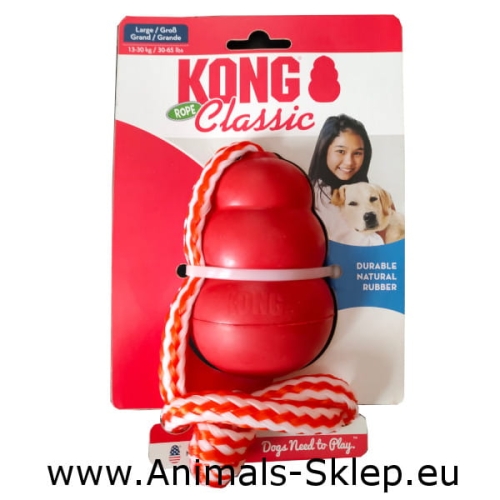 Kong Classic L Rope Zabawka dla psa z liną