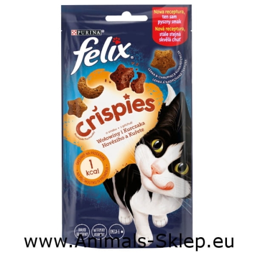 Felix Crispies wołowina kurczak 45g przysmak dla kota