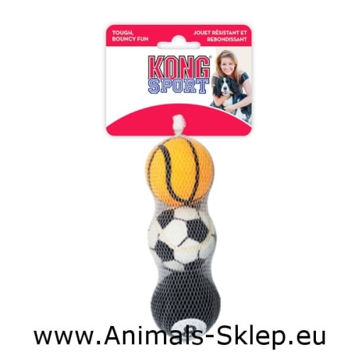Kong Sports Ball Assorted M piłka 3szt 6cm