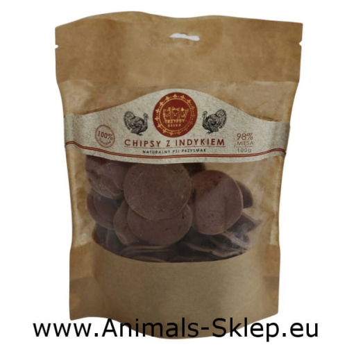 Happy Snacky TrzyPsy naturalne chipsy indyk 98% mięsa 100g