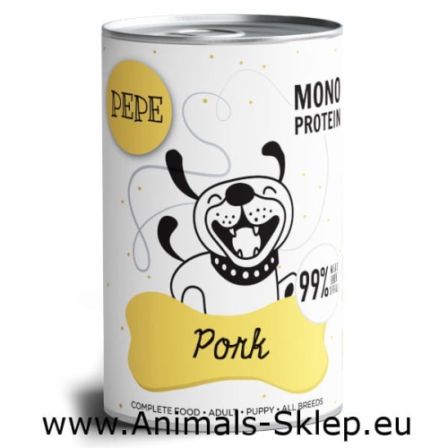 Paka Zwierzaka Pepe Pork wieprzowina puszka 400g