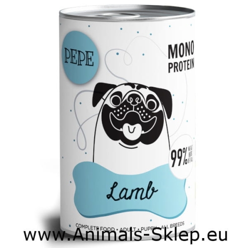 Paka Zwierzaka Pepe Lamb jagnięcina puszka 400g