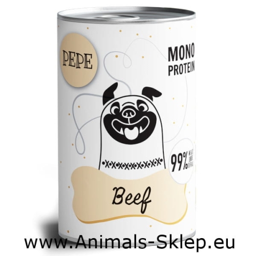 Paka Zwierzaka Pepe Beef wołowina puszka 400g
