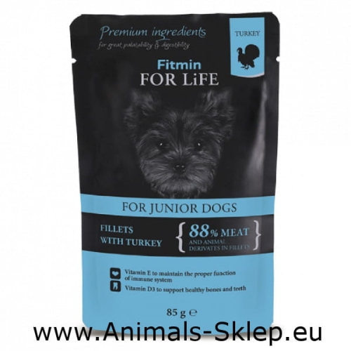 Fitmin For Life puppy fileciki z indyka 85g