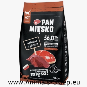 Pan Mięsko dla kota wołowina z jeleniem M 10kg