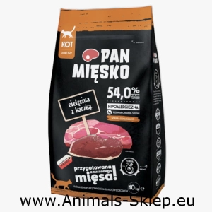 Pan Mięsko dla kota cielęcina z kaczką M 10kg