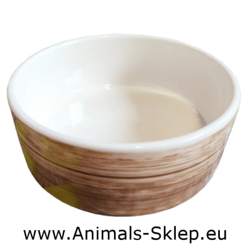 Yarro miska ceramiczna dla psa 16cm motyw drewna