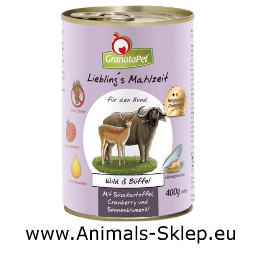 GranataPet Liebling's Mahlzeit Dziczyzna Bawół 400g