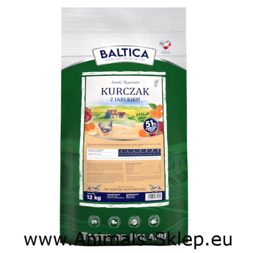 Baltica Smaki regionów kurczak z jabłkiem 12kg