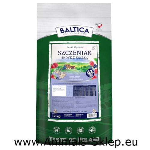 Baltica Smaki Regionów Puppy indyk z kaczką 12kg