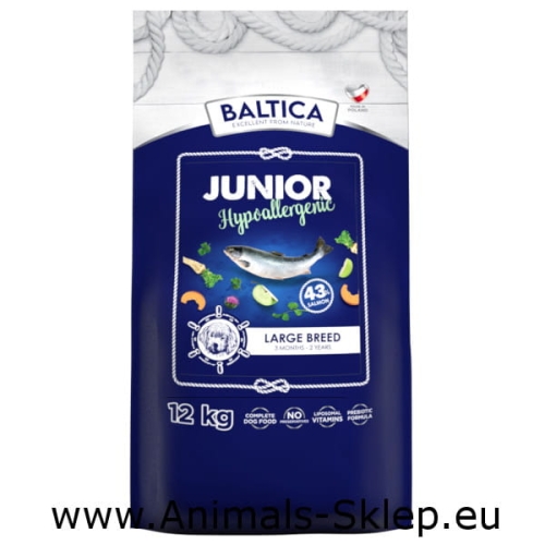 Baltica Hypoallergenic Junior Large Łosoś 12kg