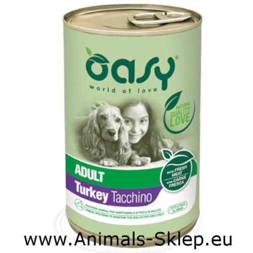 Oasy Lifestage Pate Adult Indyk 400g
