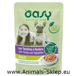 Oasy Stripsy w sosie Adult indyk 100g