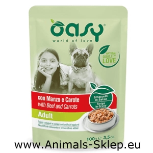 Oasy Stripsy w sosie Adult wołowina 100g