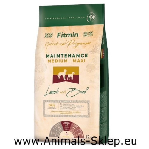 Dibaq Fitmin Lamb Beef Medium Maxi Maintenance 12kg