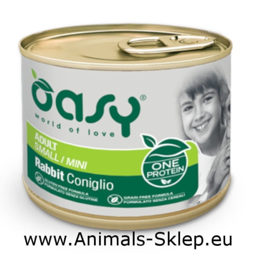 Oasy One Protein Pate Mini Adult królik 200g
