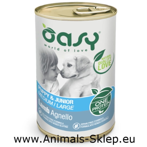 Oasy One Protein Pate Puppy Junior Jagnięcina 400g