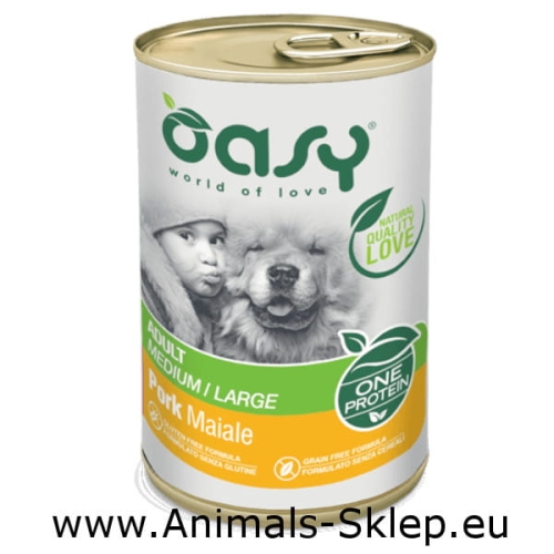 Oasy One Protein Pate Adult wieprzowina 400g