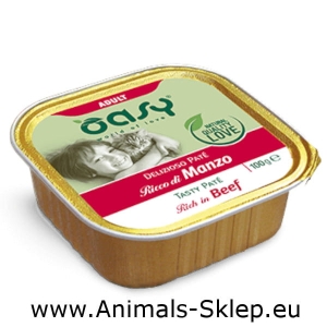 Oasy Deliziozo Pate dla kota Adult wołowina 100g