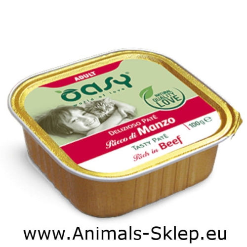 Oasy Deliziozo Pate dla kota Adult wołowina 100g