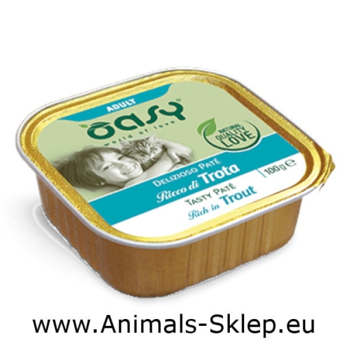 Oasy Deliziozo Pate dla kota Adult pstrąg 100g