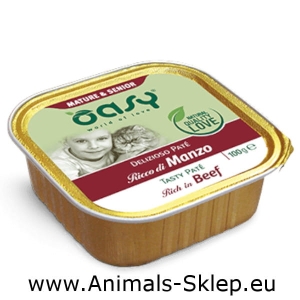 Oasy Deliziozo Pate dla kota Senior wołowina 100g