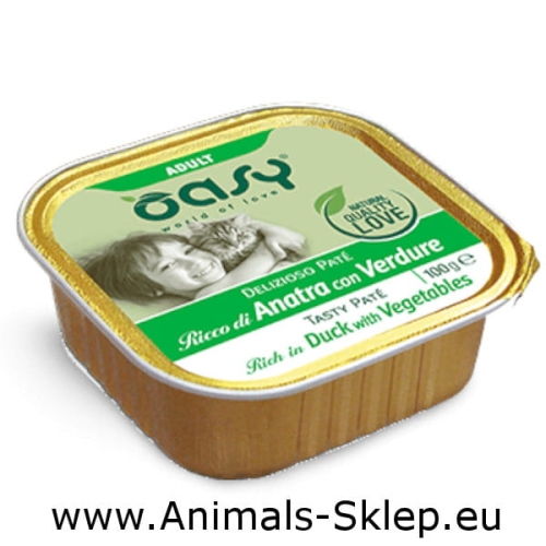 Oasy Deliziozo Pate dla kota Adult kaczka 100g