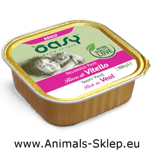 Oasy Deliziozo Pate dla kota Adult cielęcina 100g