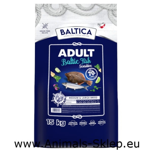 Baltica Sensitive z rybami bałtyckimi Medium Large 15kg