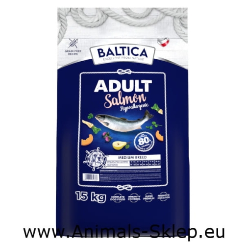 Baltica Hypoallergenic Adult Medium Łosoś 15kg