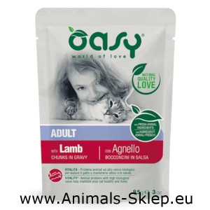 Oasy kawałki w sosie dla kota Adult jagnięcina 85g