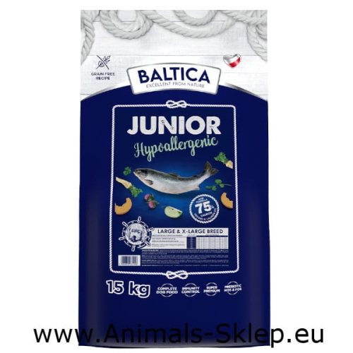 Baltica Hypoallergenic Junior L/XL Łosoś 15kg