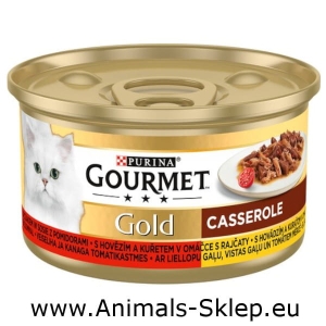 Gourmet Gold wołowina kurczak w sosie z pomidorami 85g