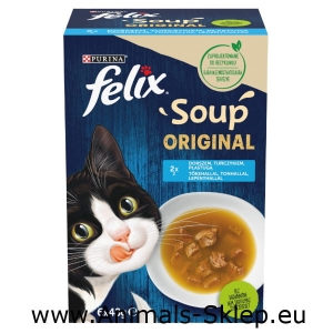 Purina Felix Soup Original Rybne smaki 6x 48g