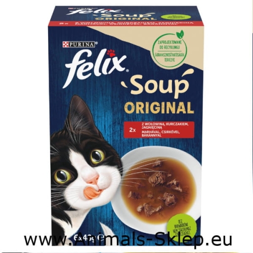 Purina Felix Soup Original Wiejskie smaki 6x 48g