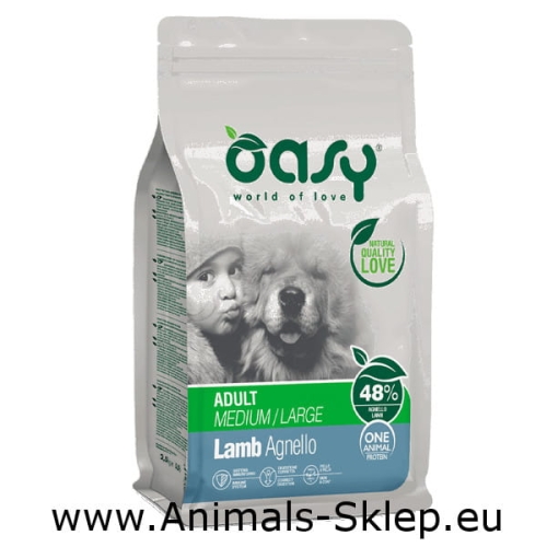 Oasy One Protein Medium Large Adult jagnięcina 12kg