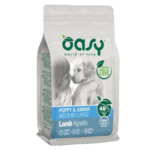 Oasy One Protein Medium Large Puppy Junior jagnięcina 12kg