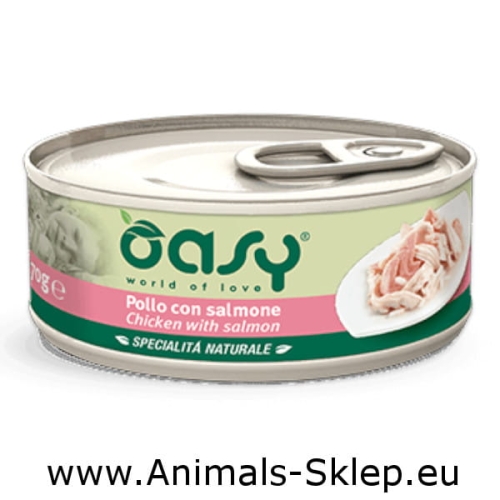 Oasy Natural kurczak łosoś puszka dla kota 150g