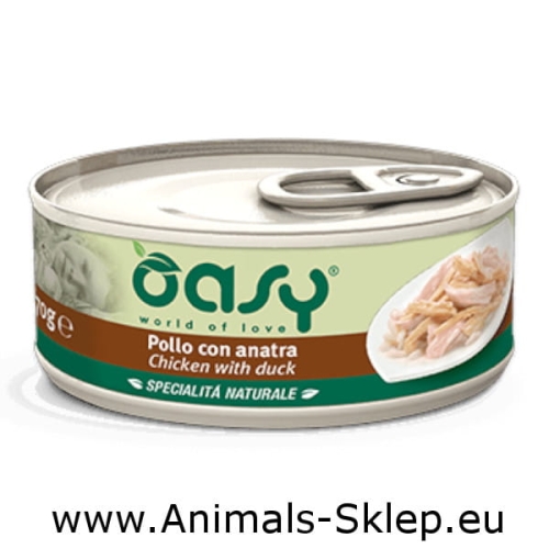 Oasy Natural kurczak kaczka puszka dla kota 150g