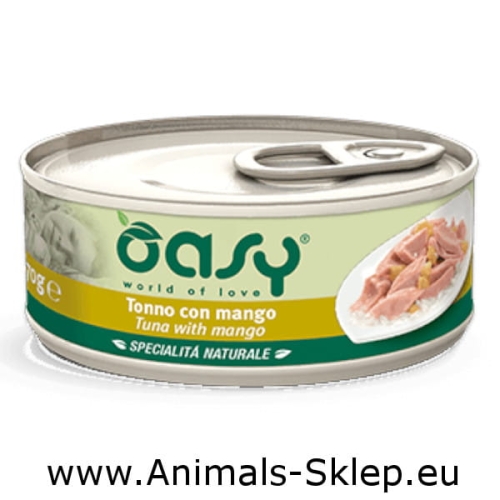 Oasy Natural tuńczyk mango puszka dla kota 150g