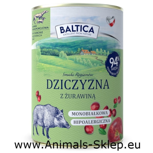 Baltica Smaki Regionów Dziczyzna żurawina 400g