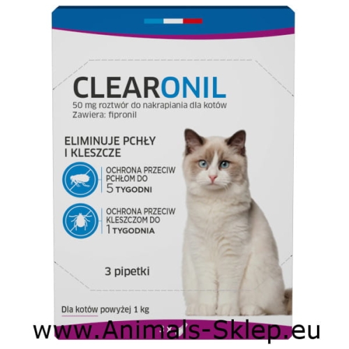 Francodex Clearonil dla kotów pow 1kg 3x 50mg