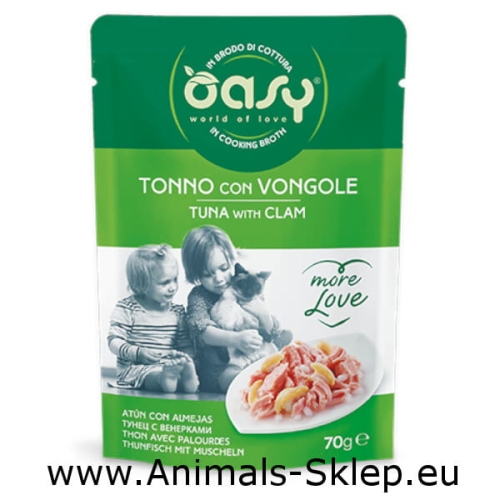 Oasy More Love Tuńczyk Małże saszetka dla kota 70g