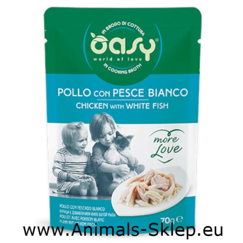 Oasy More Love Kurczak Białoryb saszetka dla kota 70g